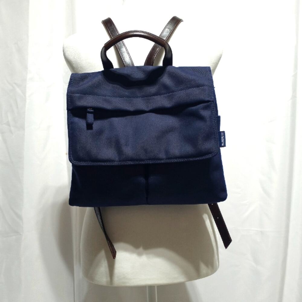 Liz Claiborne Blue backpack with brown adjustable straps